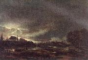 NEER, Aert van der Small Town at Dusk ag oil